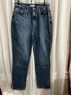 Good American Dark Blue High-Rise Tapered Jeans